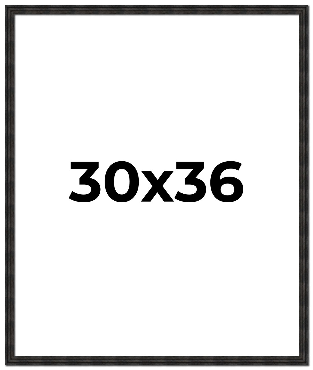 30x36 Thin Barnwood Picture Frame with UV-Resistant Acrylic & Acid Free Backing, Available in 2 Paint Finishes - Grey and Black